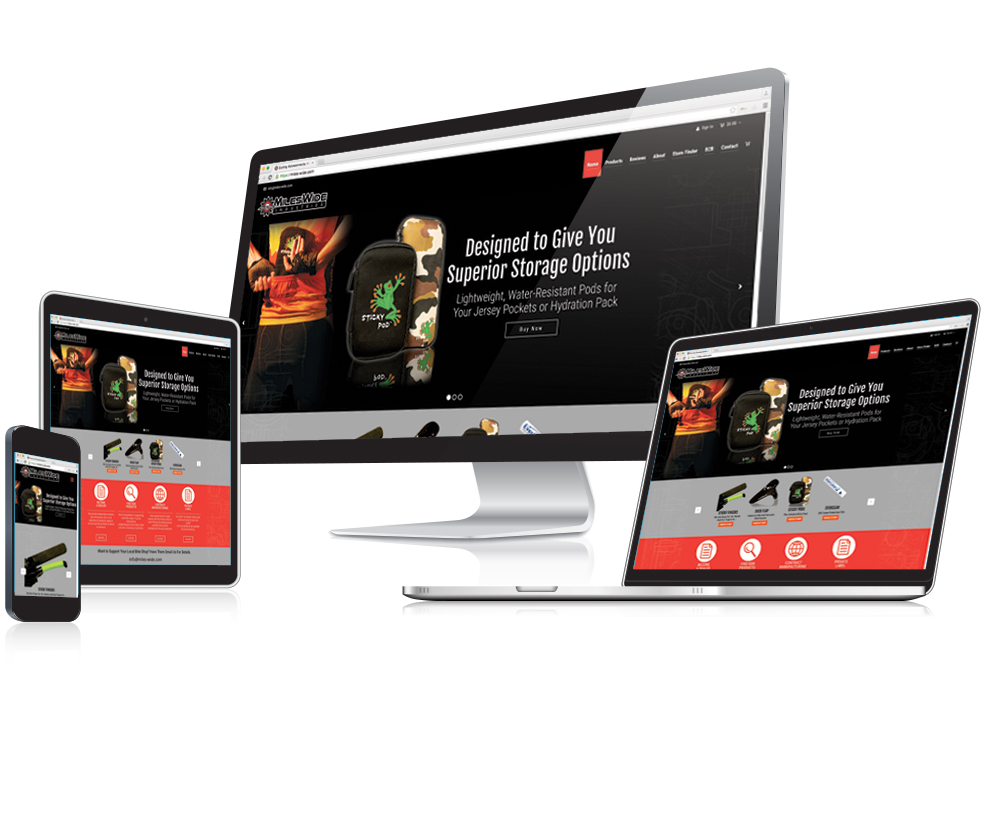WooCommercewebsite redesign - shown on a website, tablet and mobile devices