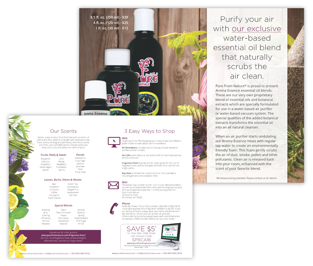 Pure from nature sample catalogue